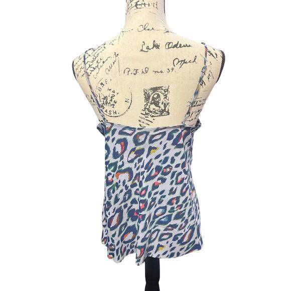 Nine West Abstract Leopard Print Cami Top - Size M - Picture 3 of 10